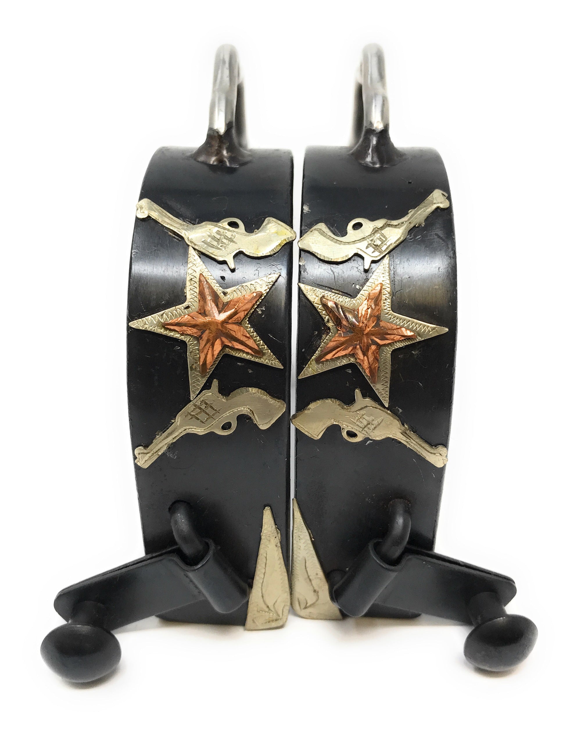AJ Tack Men&#39;s Star and Pistols Bumper Spurs