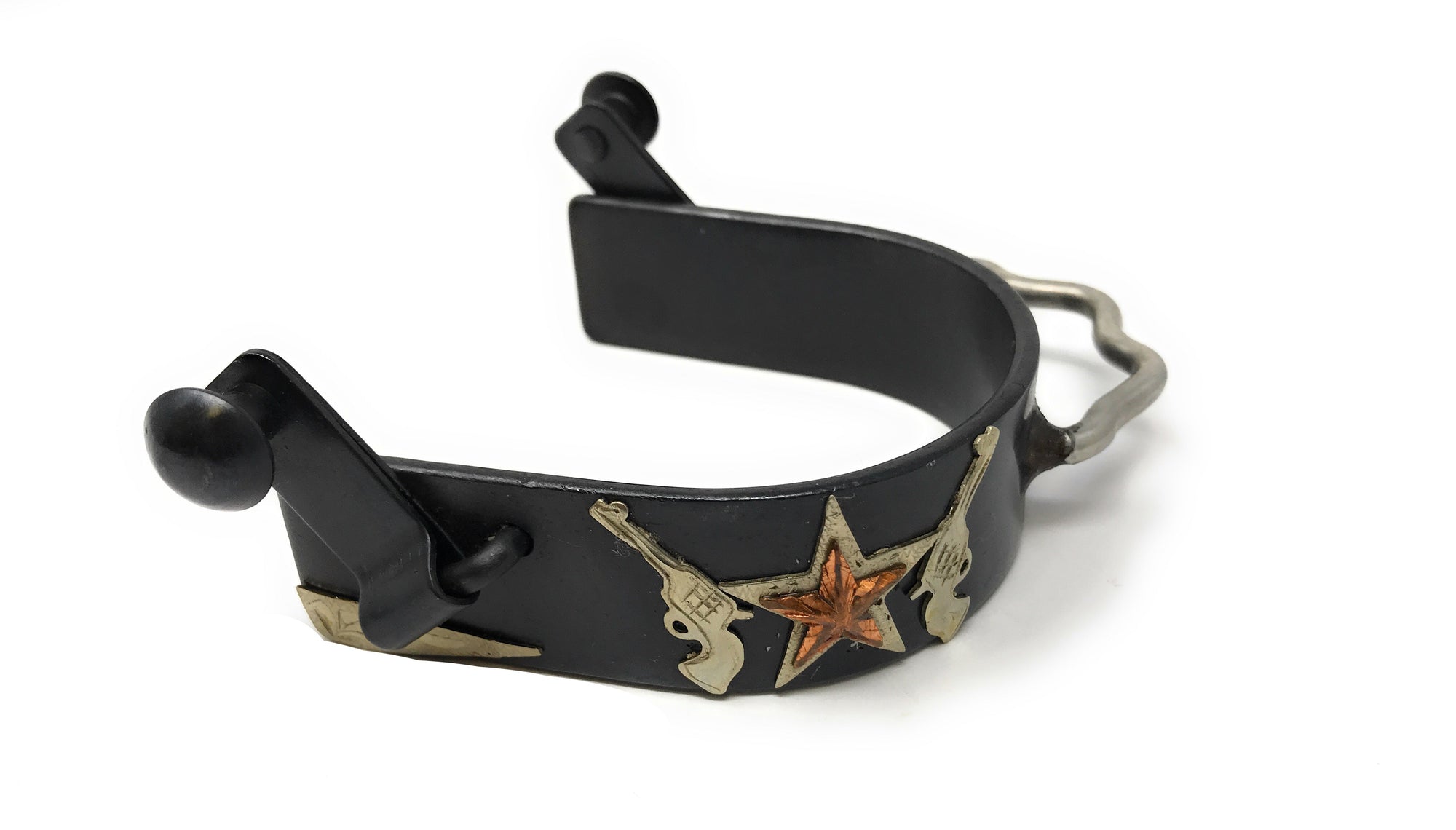 AJ Tack Men&#39;s Star and Pistols Bumper Spurs