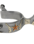 AJ Tack Men's Stainless Steel Stars and Double Shooter Spurs