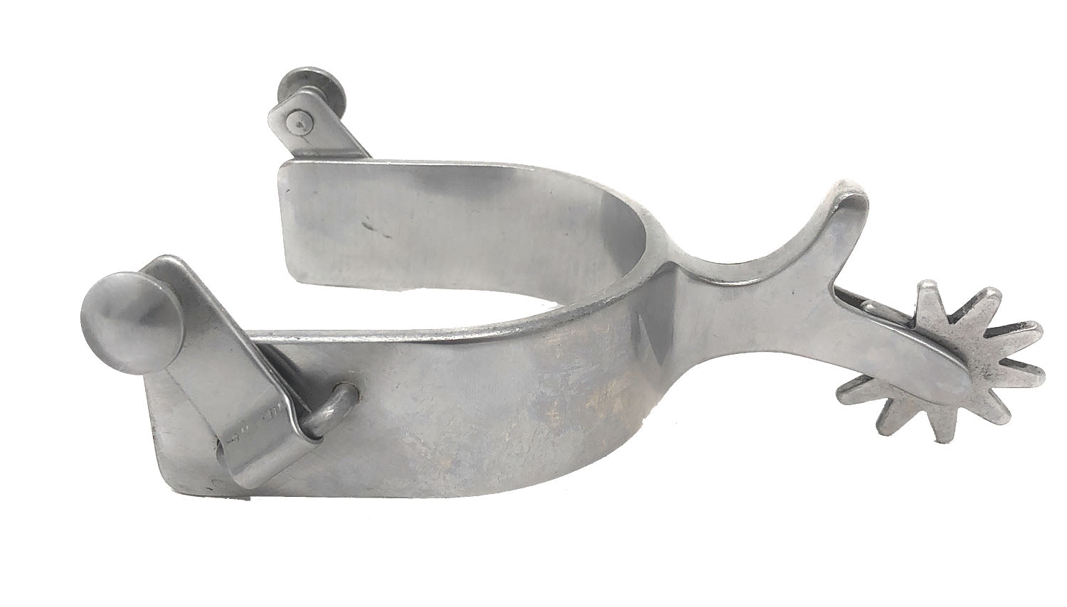 AJ Tack Men&#39;s Stainless Steel Stars and Double Shooter Spurs