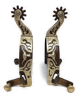 AJ Tack Men's Antique Brown Longhorn Spurs