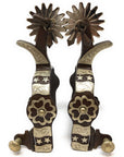 AJ Tack Men's Flower and Spurs Western Spurs