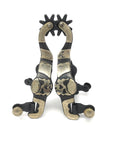 AJ Tack Men's Antique Brown Pirate Skull Spurs
