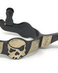 AJ Tack Men's Antique Brown Pirate Skull Spurs