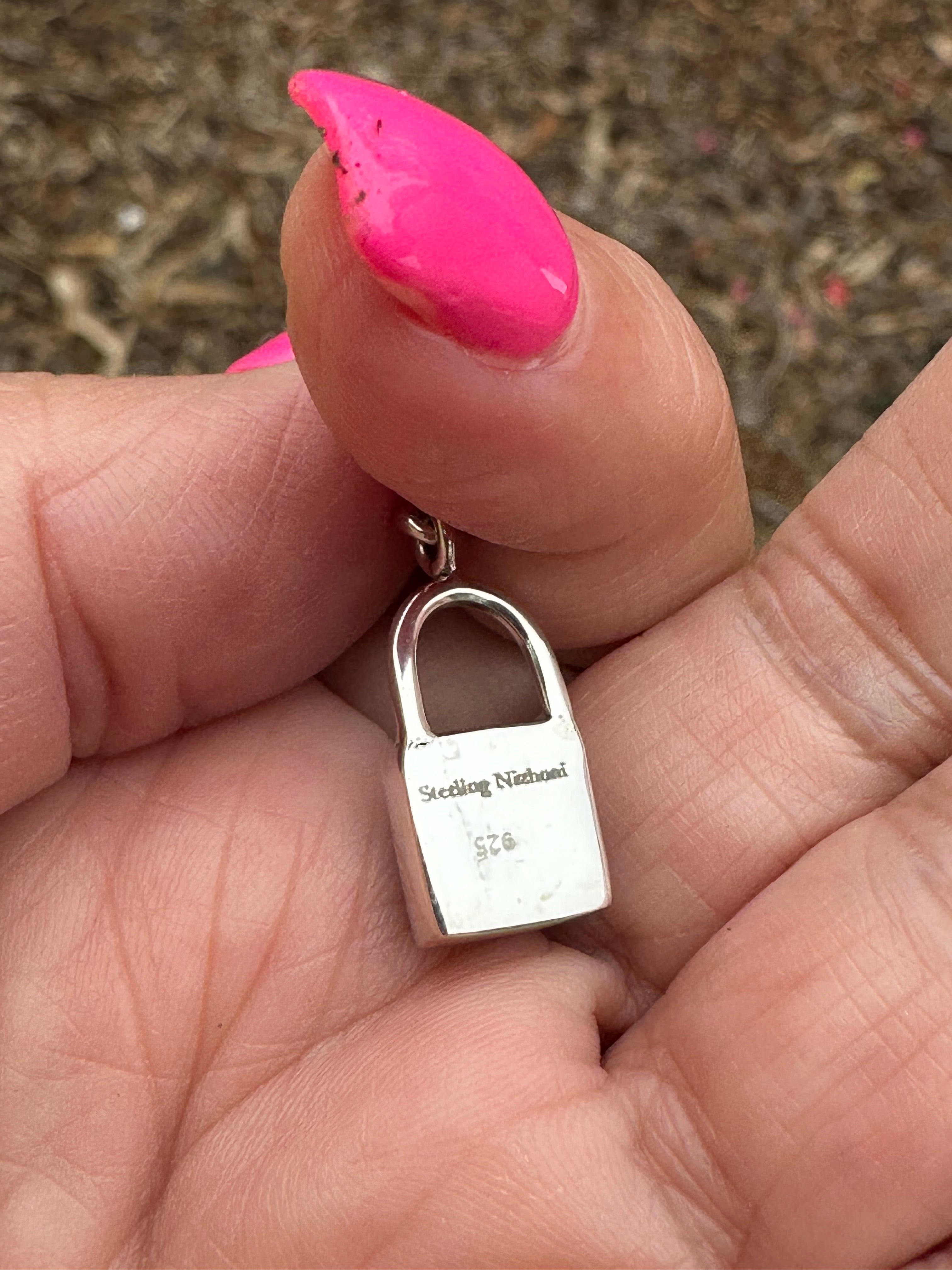 Sterling Silver and Royston Turquoise Key to my Heart Charm