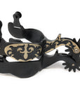 AJ Tack Men's Antique Brown Star and Floral Spurs