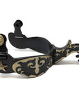 AJ Tack Men's Antique Brown Star and Floral Spurs