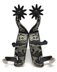 AJ Tack Men's Black Steel Reining Horse Spurs