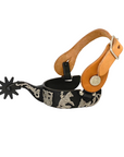 AJ Tack Men's Black Steel Reining Horse Spurs and Straps