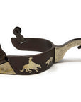 AJ Tack Men's Antique Brown Cutting Horse Spur Set