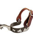 AJ Tack Men's Antique Brown Cutting Horse Spur Set