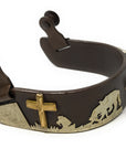 AJ Tack Men's Antique Brown Praying Cowboy Bumper Spurs