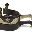 AJ Tack Men's Antique Brown Star and Dots Spurs