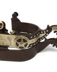 AJ Tack Men's Antique Brown Texas Star Show Spurs