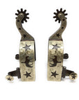 AJ Tack Men's Antique Brown Pleasure Horse and Stars Spurs