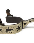 AJ Tack Men's Antique Brown Pleasure Horse and Stars Spurs