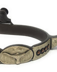 AJ Tack Men's Antique Brown Longhorn Engraved Spurs