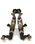 AJ Tack Men's Antique Brown Southwest Engraved Spurs