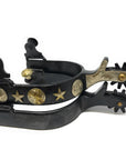 AJ Tack Men's Antique Brown Stars and Flowers Spurs
