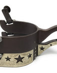 AJ Tack Men's Cutout Stars Antique Brown Spurs