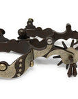AJ Tack Men's Antique Brown Stars Western Spurs