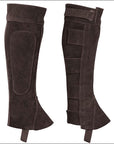 Child Small Brown Half Suede Leather Chaps By Perris
