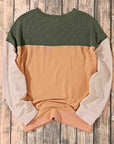 Colorblock Ribbed Long Sleeve Top