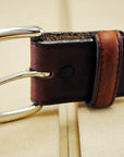 26 In Hilason Silver Creek Western Leather Mens Womens Belt Brown