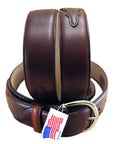 26 In Hilason Silver Creek Western Leather Mens Womens Belt Brown