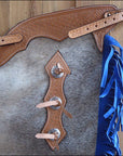 HILASON Western Pro Rodeo Bronc Bull Riding Genuine Leather Chinks Natural Hair | Handmade for Adults Hand Tooled Adult