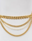 Layered Chain and Pearl Belt