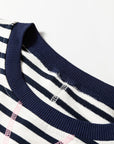 Plus Size Stripe Colorblock Patchwork Long Sleeve Sweatshirt