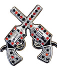 Western Screw Back Concho Crystal Bling Cross Pistol Saddle Cowgirl