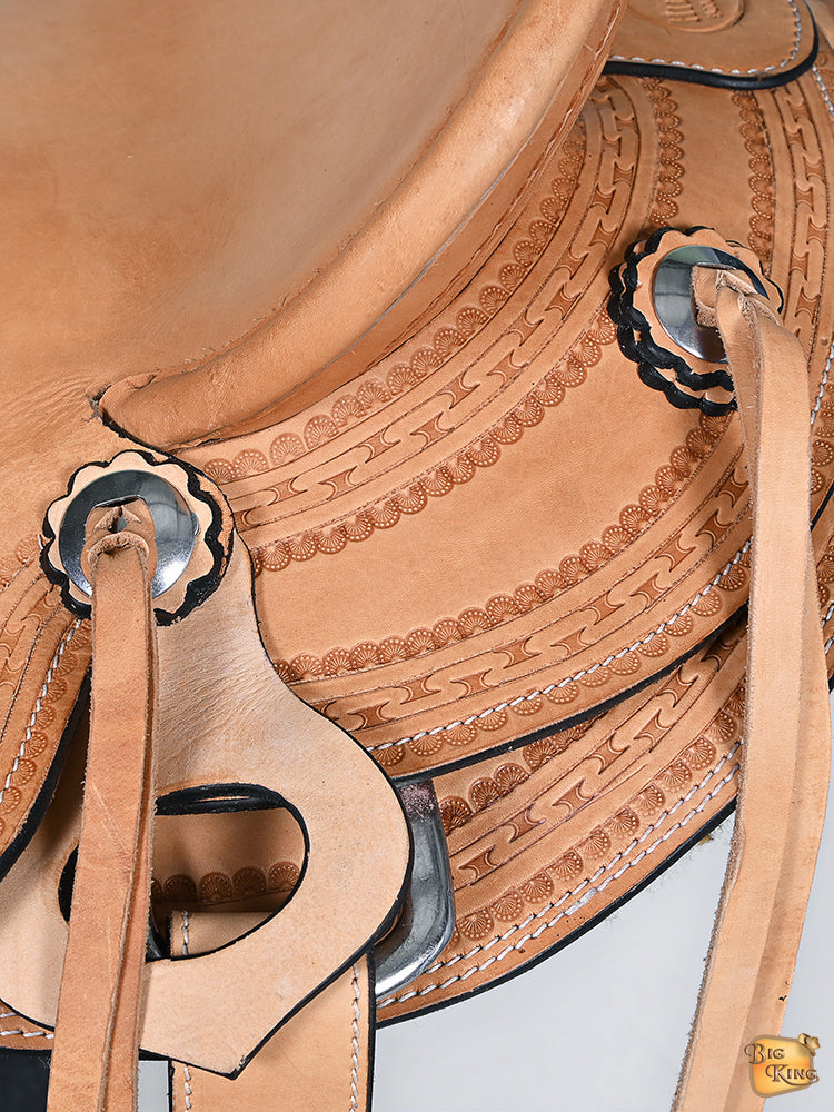Western Horse Wade Saddle American Leather Ranch Roping Tan