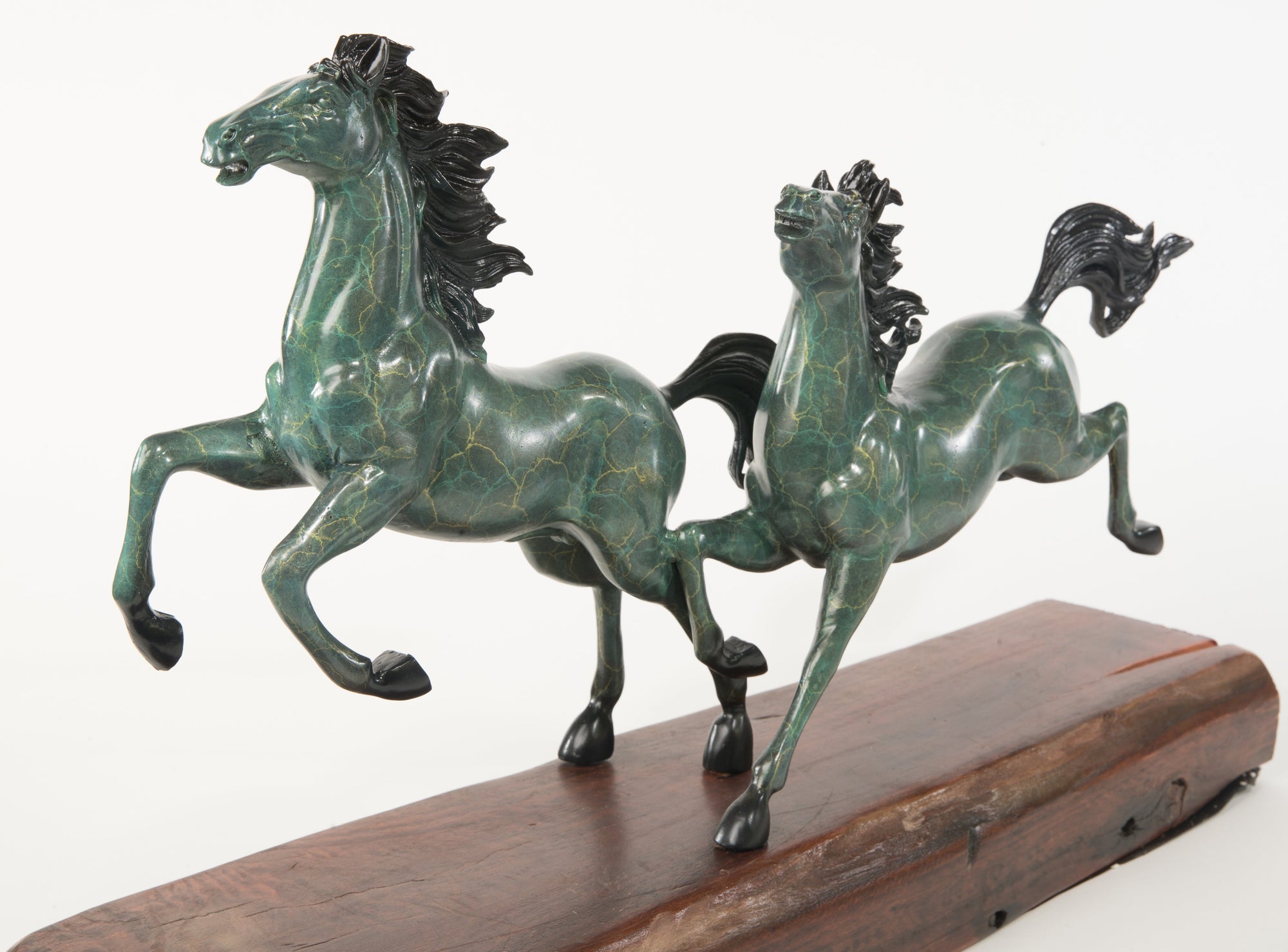 Arabian Horses Galloping Western Equestrian Art Bronze Limited Edtion Sculpture