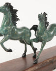 Arabian Horses Galloping Western Equestrian Art Bronze Limited Edtion Sculpture