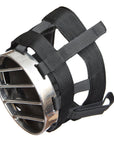 Aluminum Framed Cribbing Biting Muzzle Nylon Web Rubber Padding Black