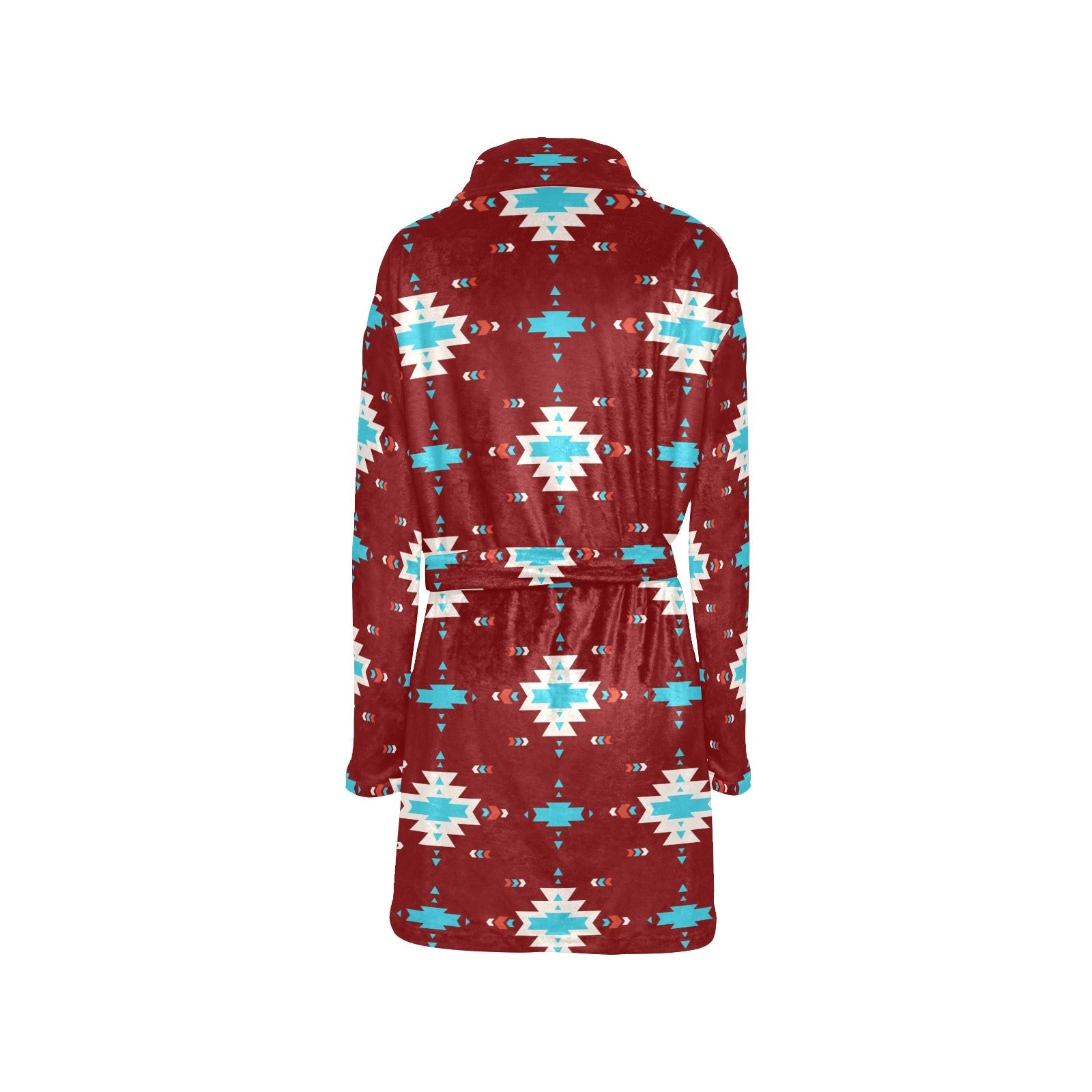 Burgundy Aztec Women&#39;s Western Bath Robe