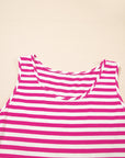 Stripe Scoop Neck Sleeveless Mini Dress