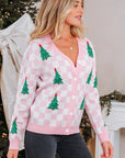 Ella Tree Pattern Cardigan Sweater