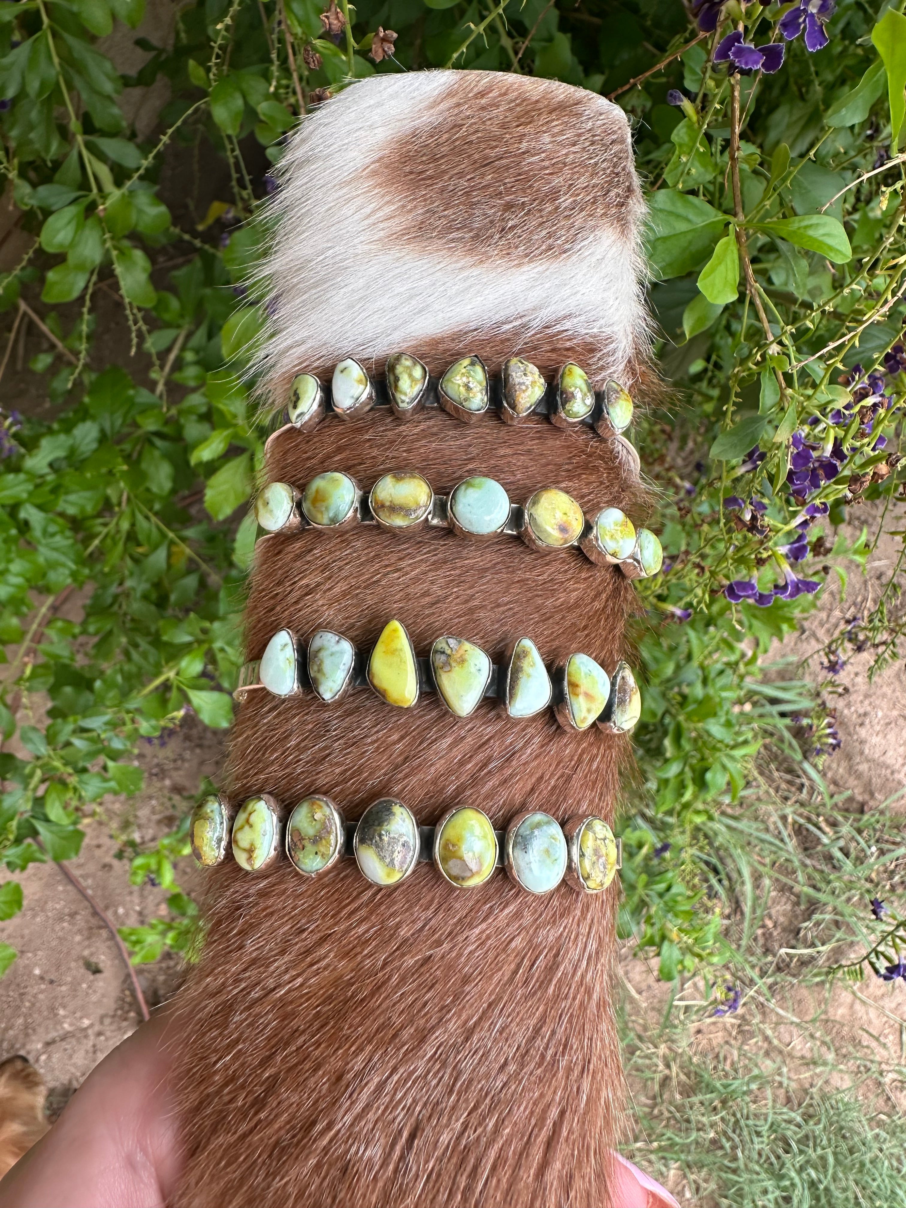 Handmade Sterling Silver & Palomino Turquoise Adjustable Cuff Bracelet