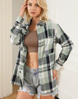 Plaid Patch Pocket Buttoned Shirt