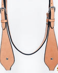 HILASON Western Horse Headstall Breast Collar Set Tack Genuine American Leather Plain Tan
