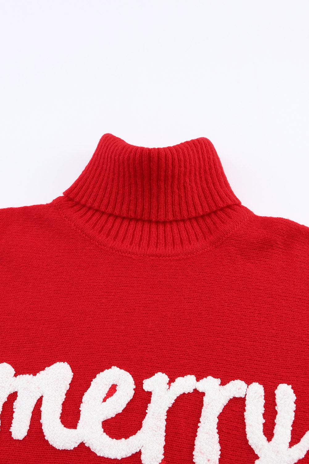 Merry Embroidered Turtleneck Sweater