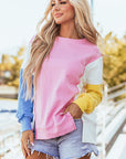 Harper Side Slits Crewneck Sweatshirt