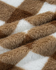 Checker Sherpa Button-Up Pocketed Cardigan