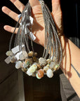 Peruvian Opal choker and Sterling Silver Pearls