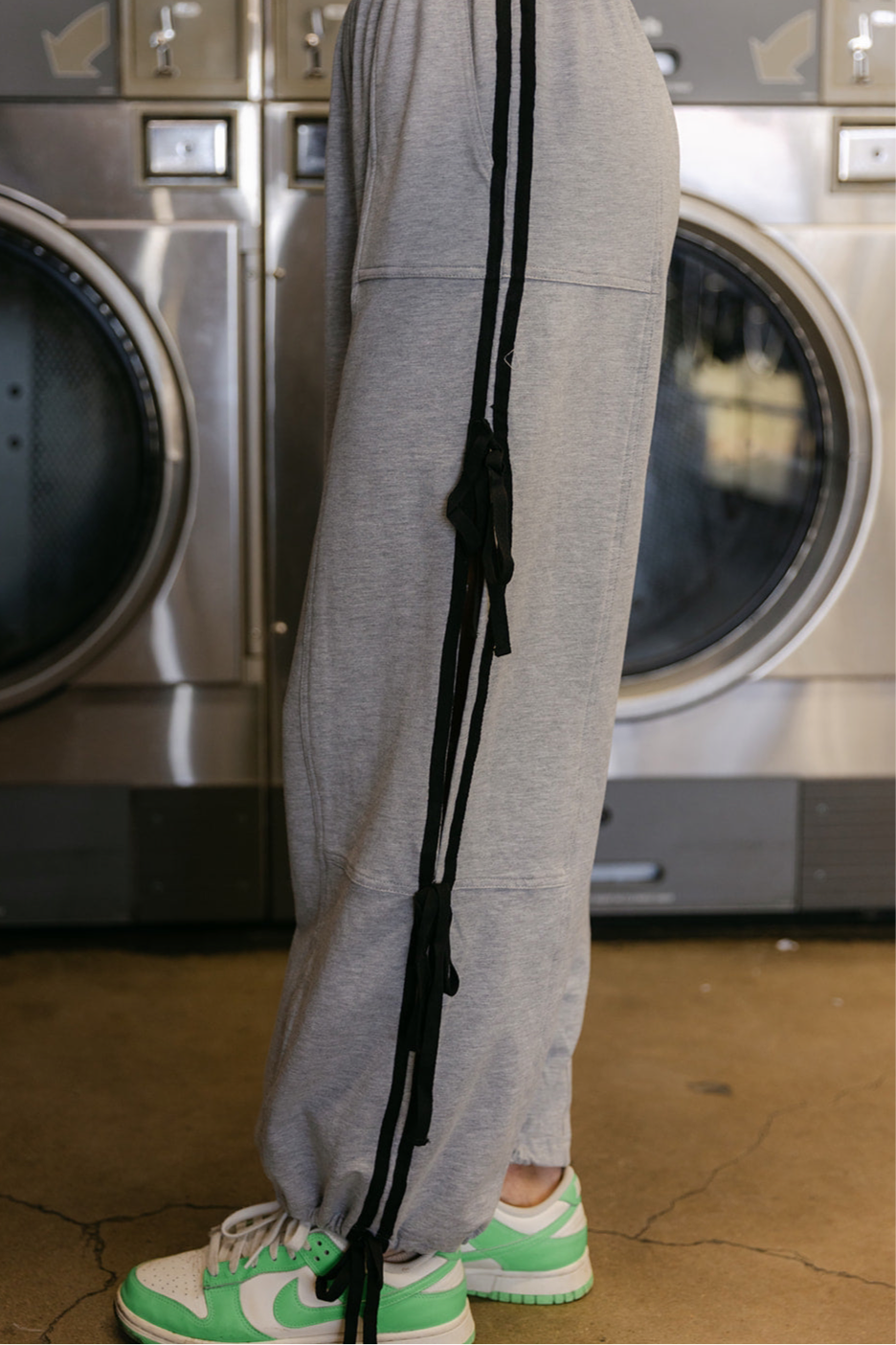 The Maggie Bow Joggers in Grey