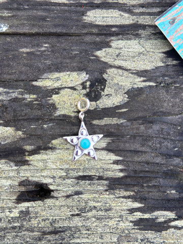 Sterling Silver and Turquoise Star Charm