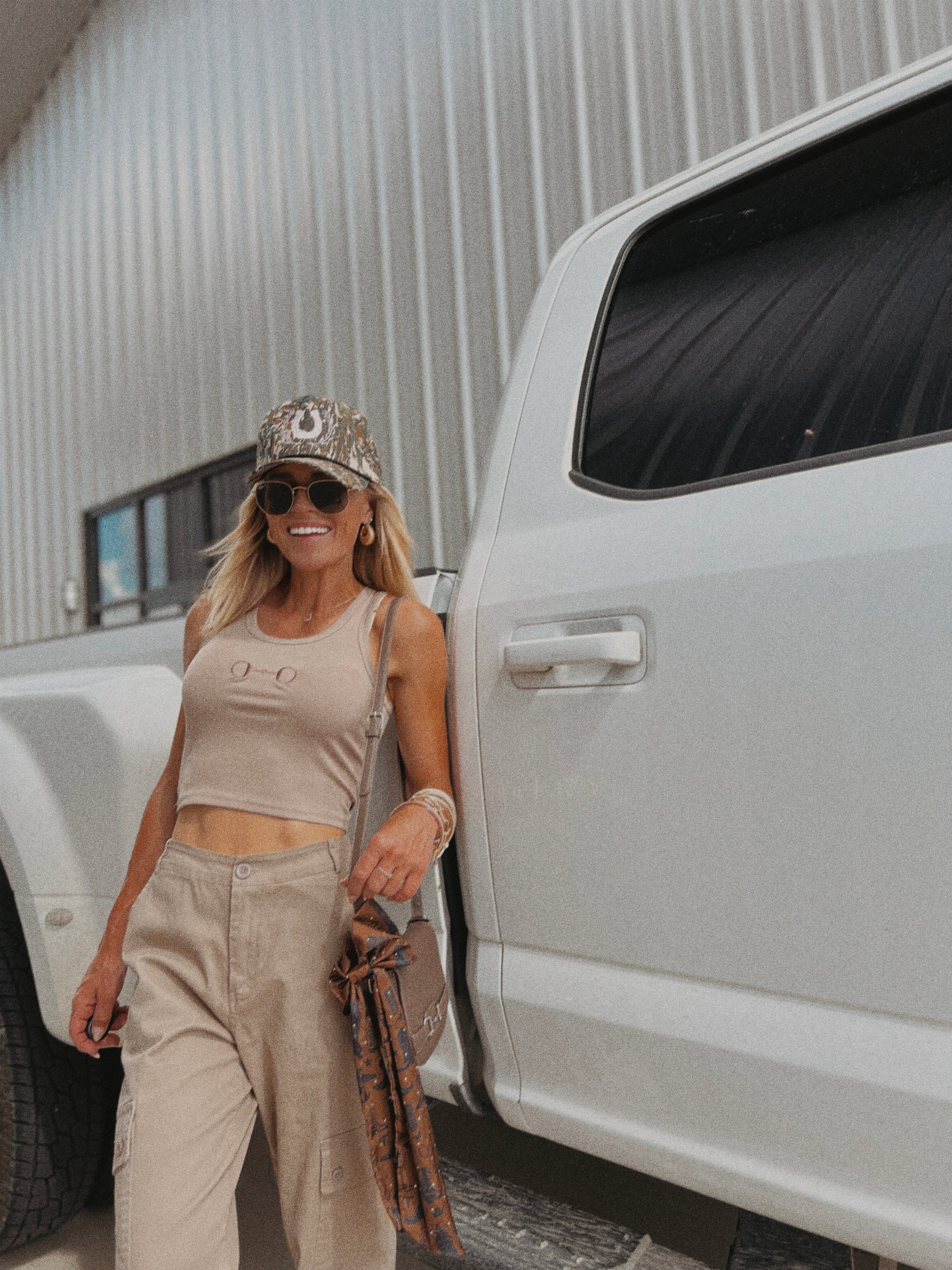 The Horsebit Tank in Taupe